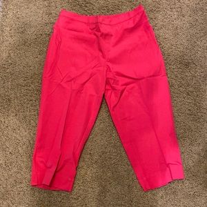 NWT hot pink Isaac Mizrahi capris  petite 16